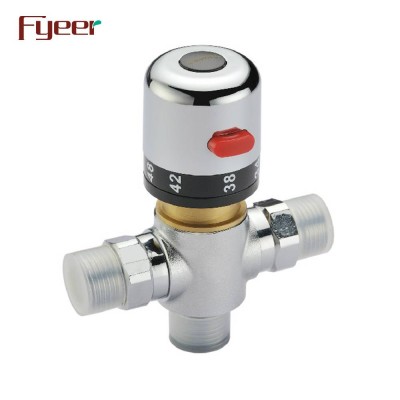 Fyeer Sanitary Ware DN15 Brass Water Temperature Control Valve Thermostatic Mixing Valve