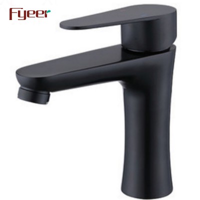 Fyeer Hot Sale Black Stainless Steel  Basin Faucet