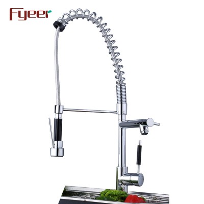 Fyeer Double Spray Big Size Pull Out Kitchen Sink Faucet