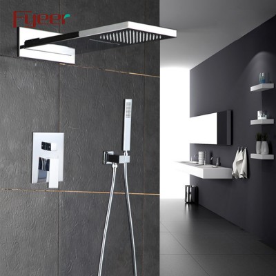 Fyeer 3 Functions Conceal Wall Rainfall Shower with Waterfall