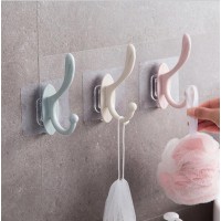 Non-Marking Hook Strong Viscose Hook Hole-Free Bathroom Wall Coat Hook Metal Hook