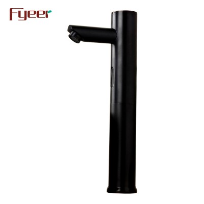 Fyeer High Body Cold Only Automatic Black Sensor Vessel Faucet