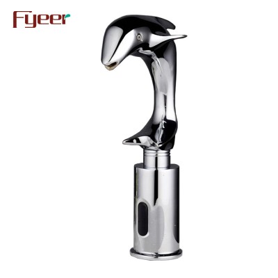 Fyeer Cold Only Dolphin Sensor Tap Automatic Basin Faucet